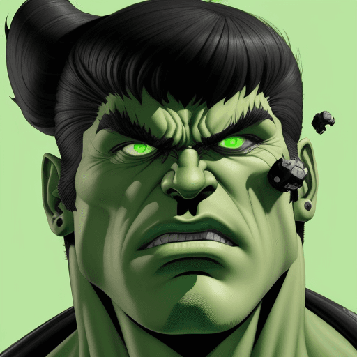 AI generated: Surreal hulk male character design in the styles of Sergio Toppi and George Barbier, sci-fi motifs, ...