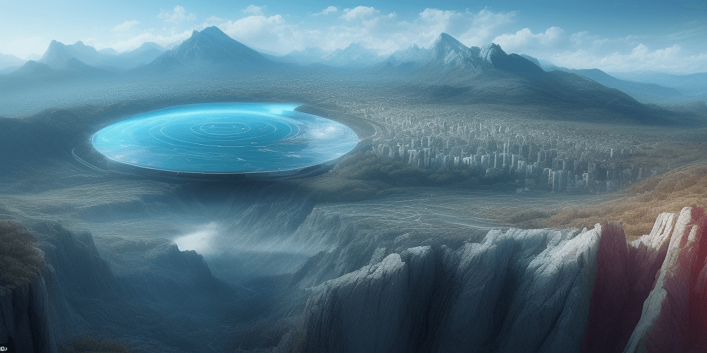 AI generated: Can you create a high-quality landscape image that shows the world undergoing economic transformatio...