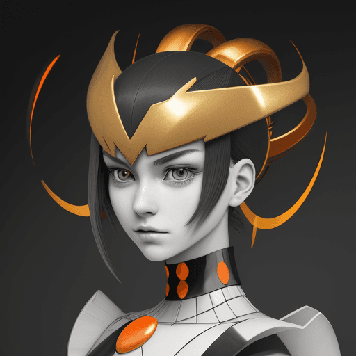 AI generated: pokemon hyper-detailed portraits, dark white and orange, classicist portraiture, dark gold and aquam...