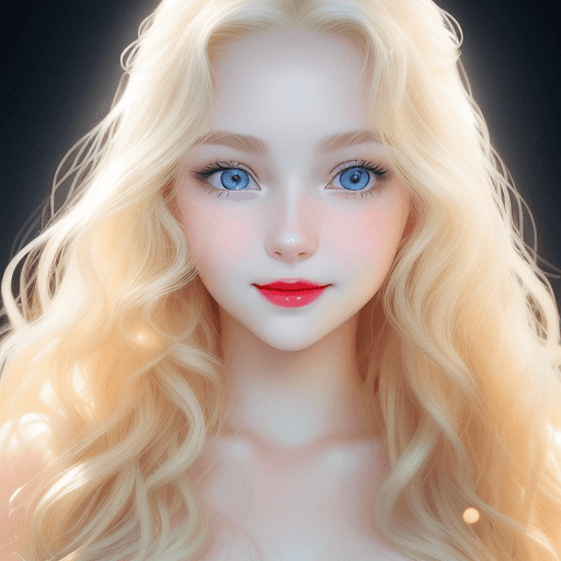 AI generated: gorgeous picture of 1blonde 18 years old russian girl, beautiful big striking blue eyes, delicate bl...
