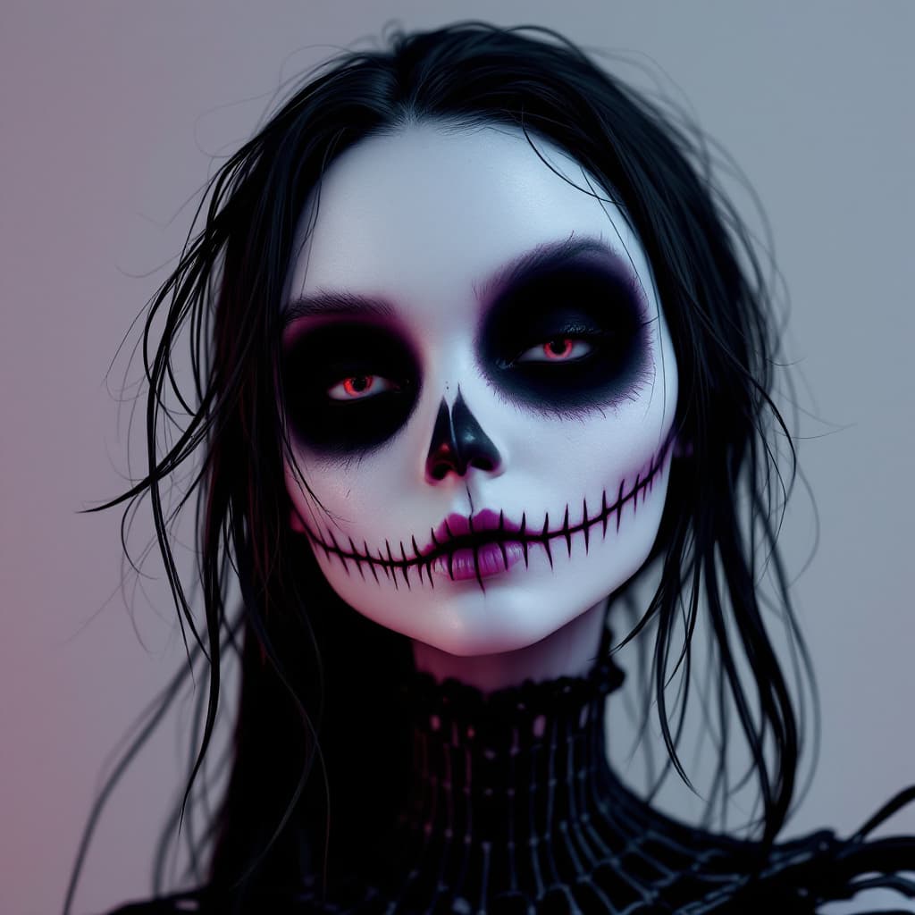 AI generated: female version of jack skellington