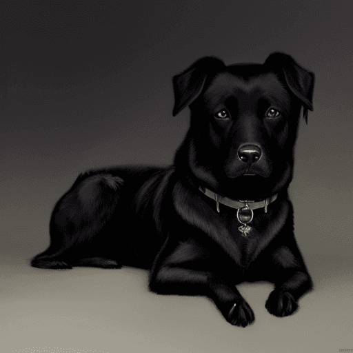 AI generated: Black dog 
