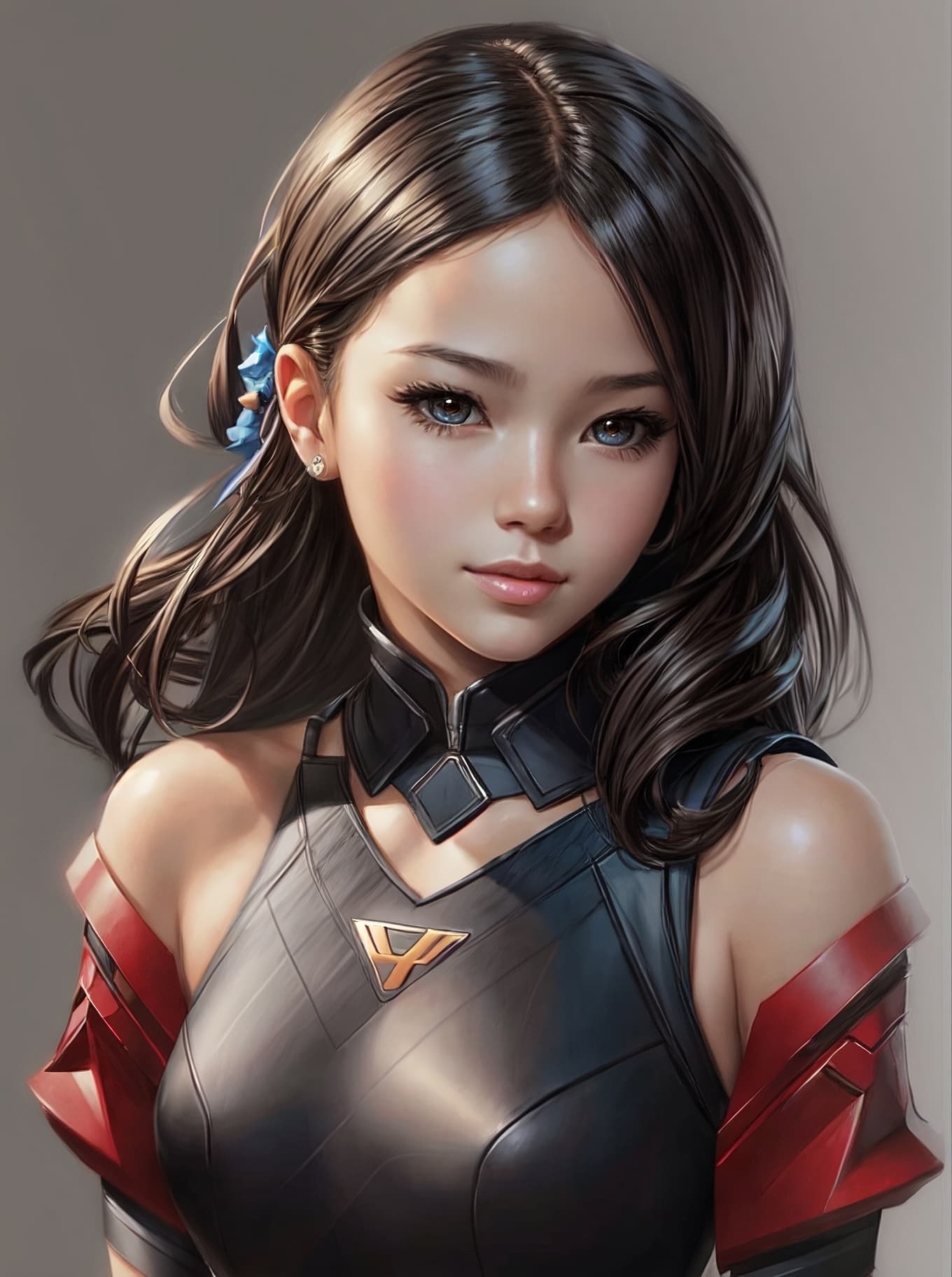 AI generated: mdjrny-v4 style potrait of a young girl, svetlana tigai style, trending on artstation, pencil drawin...
