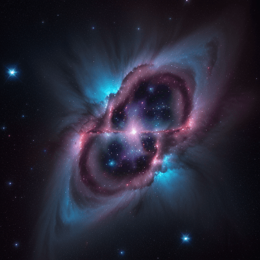 AI generated: A detailed photo of a nebula (floating in the cosmic expanse) during the deep space night, captured ...