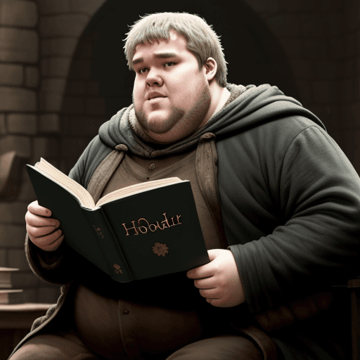 AI generated: hodor read book