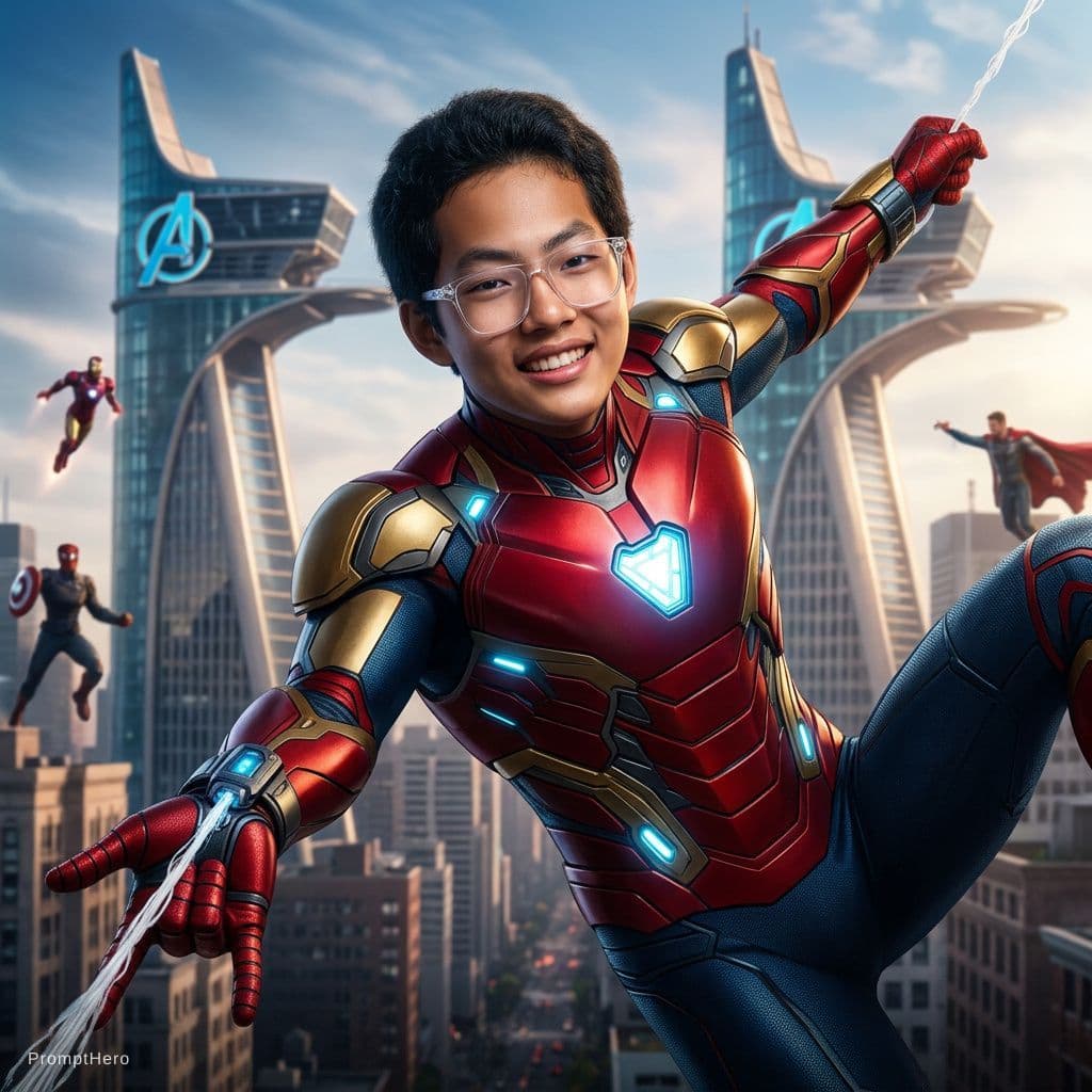 AI generated: A Marvel Character --chaos 5 --ar 9:16 --style raw
