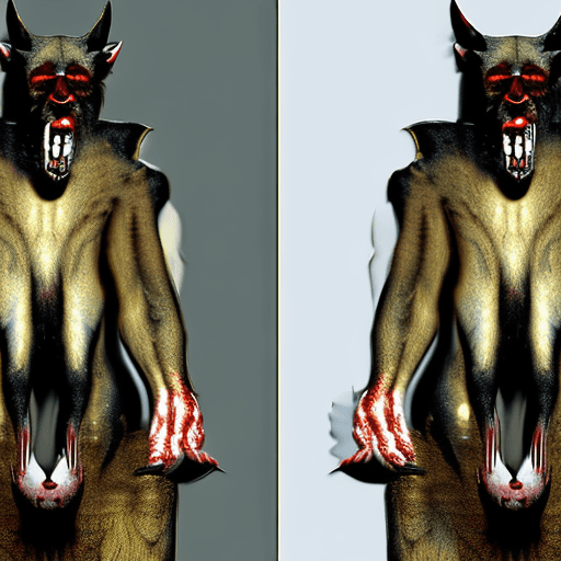 AI generated: The Rougarou: A extreme nightmare version, highly detailed, advanced 3D techniques, distorted featur...