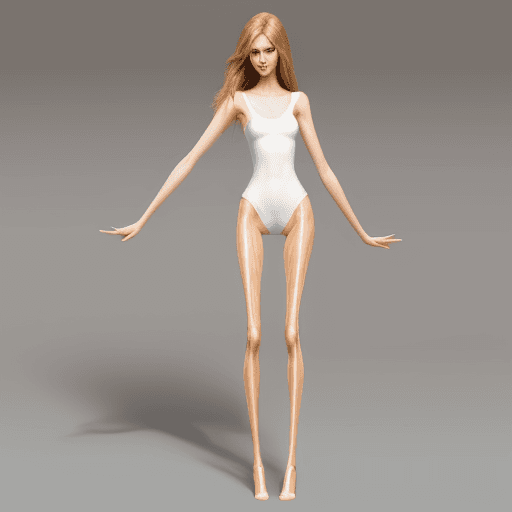 AI generated: Hyper realistic long legs