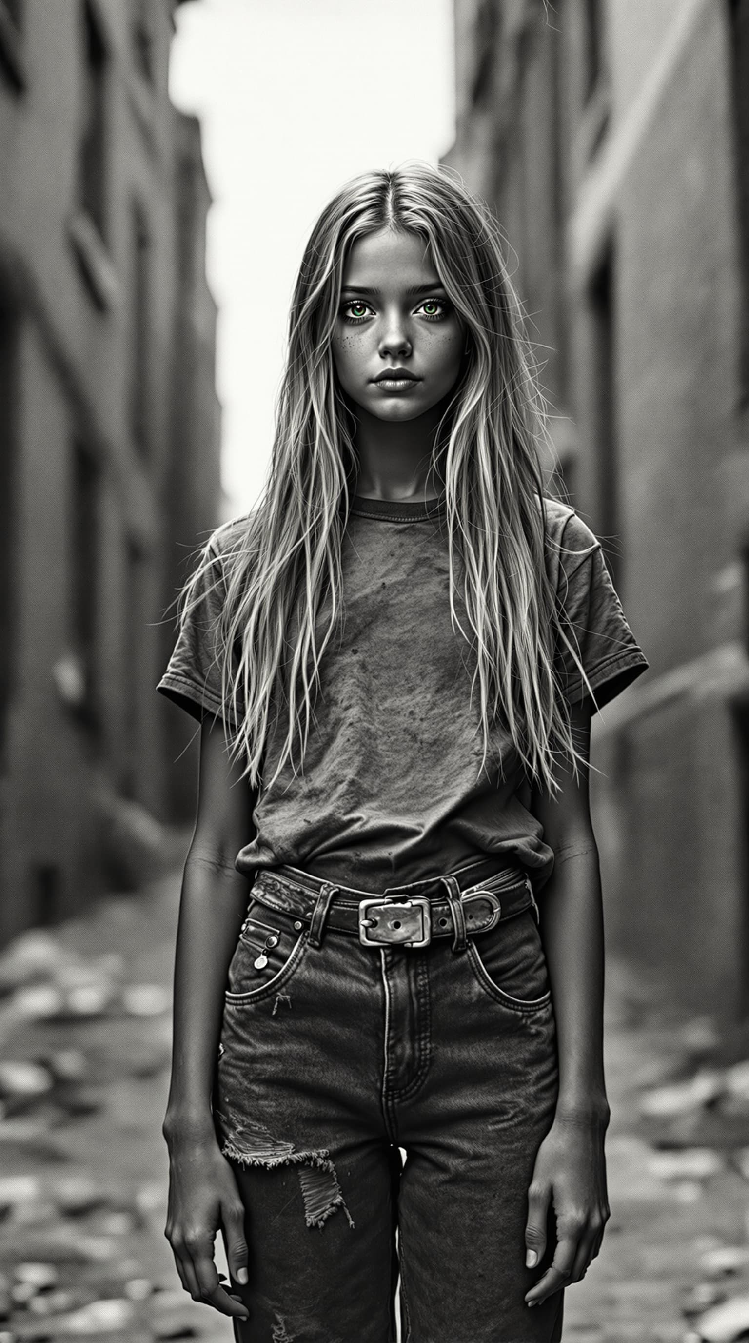 AI generated: a professional vintage black and white film photo of a exceptionally of the most beautiful American ...