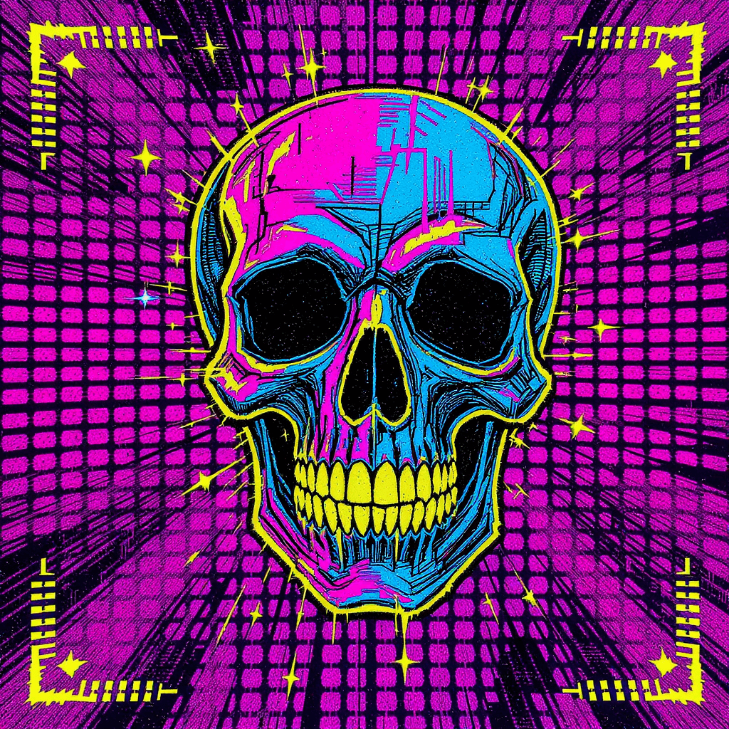 AI generated: “Speed Gang–inspired cyberpunk punk-trap visual — a chaotic, eye-melting pixel art scene. In the cen...