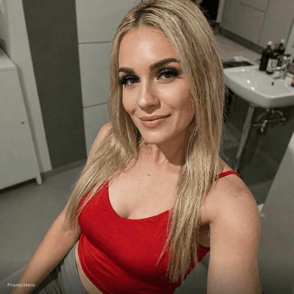 AI generated: reveal entire head. change top color to red.
