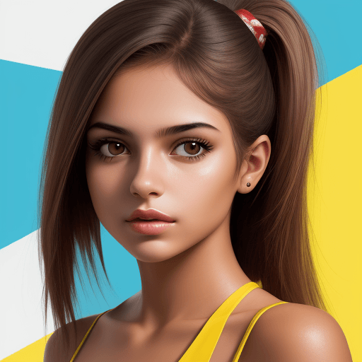AI generated: create image of woman, face teenager, style brazilian woman, 4k