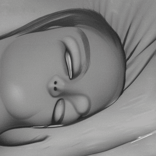 AI generated: A realistic photo of a beautiful young woman laying in bed, naked (nfsw), scared, crying, screaming,...