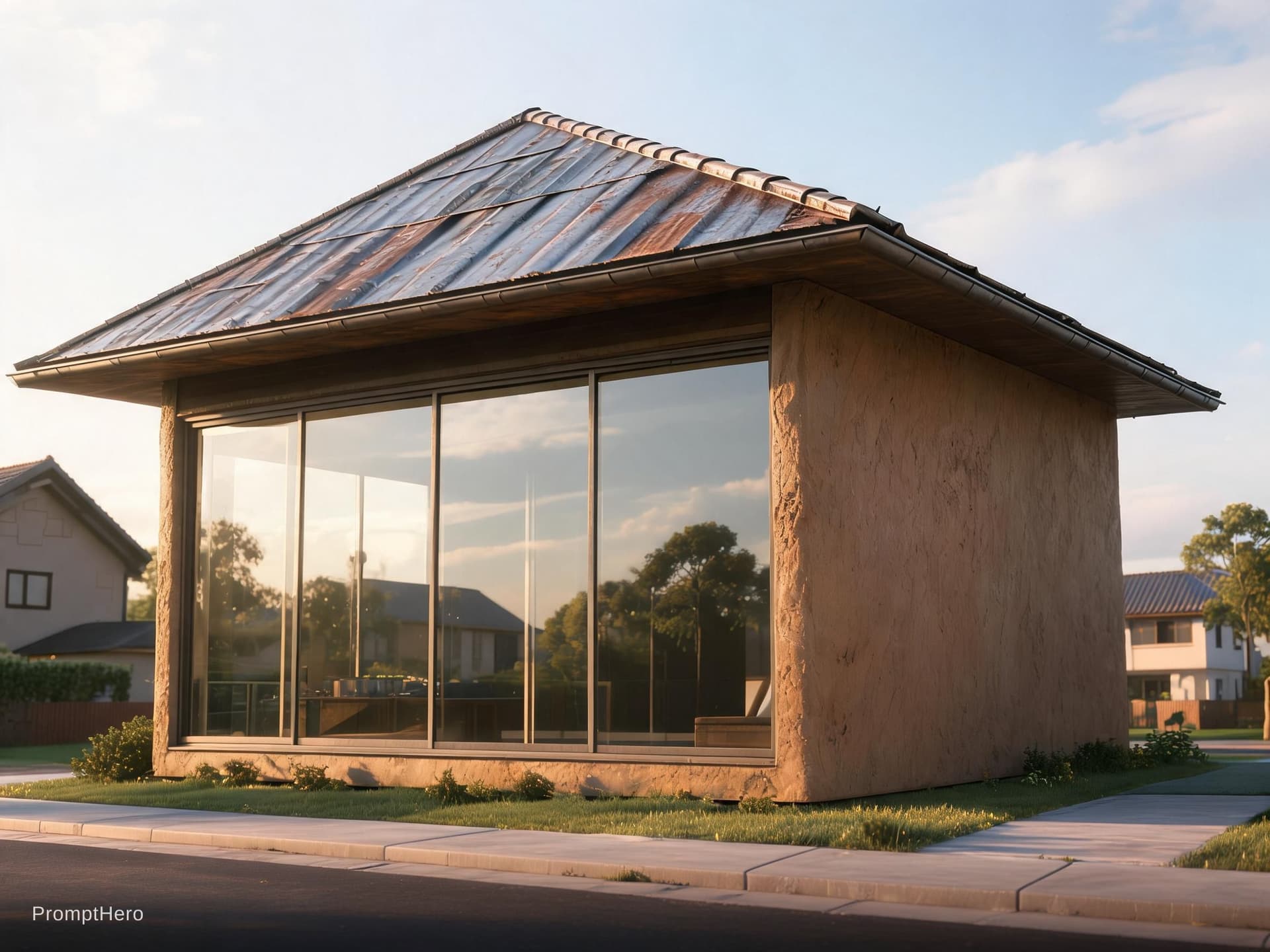 AI generated: based strictly on the provided physical model shape Ultra-realistic 3D architectural rendering based...