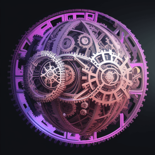 AI generated:  logo design vector, A terrestrial globe made of gears, symbolizing your aspiration to reach the int...