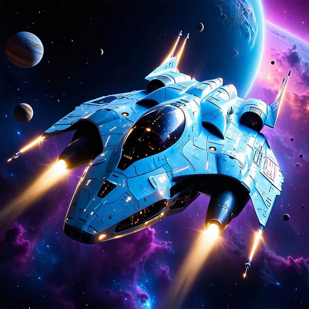 AI generated: Imagine, in detail, a small, Spider-like design one-man combat-fighter alien spaceship to show a sle...