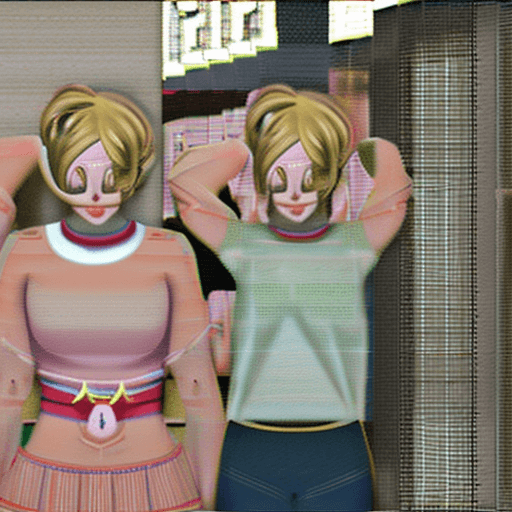 AI generated: Victoria Twins Full Body, as a eighteen year old androgynous_person, small_breasts, beautiful, skinn...