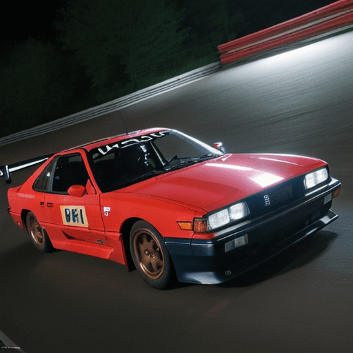 AI generated: Create a scene from a 1990s-inspired live-action adaptation of the anime "Initial D." Capture the es...