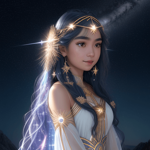 AI generated: .Create a realistic 4K image of Tala, the Tagalog goddess of the stars and navigation. Tala is depic...