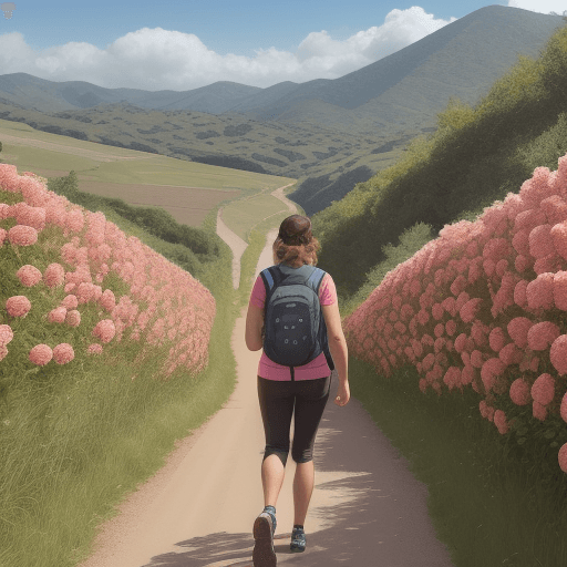 AI generated: Camino de rosas