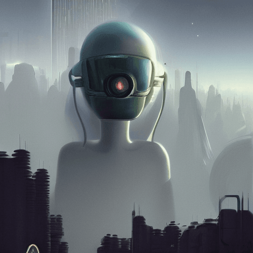 AI generated: space view alien detailed megacity background inspired by artist yuri shwedoff on artstation