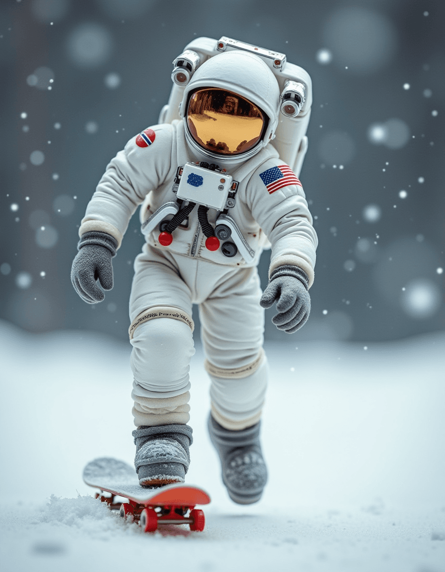 AI generated: astronaut skating