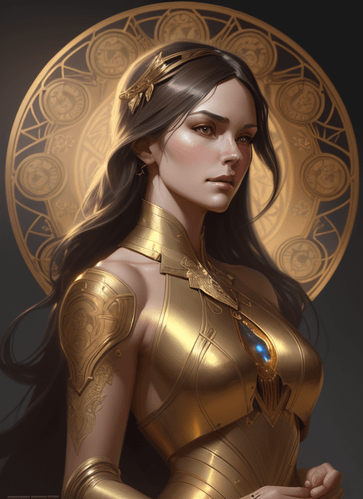 AI generated: use golden ration to imagine most beautiful model, intricate, elegant, highly detailed, digital pain...