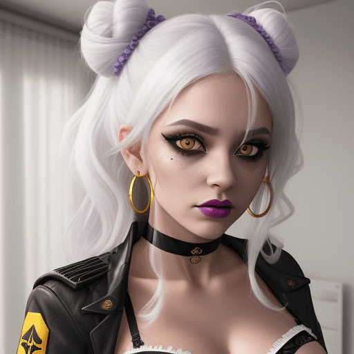 AI generated: <lora:EvelynnAO:1>, (portrait, closeup, headshot), EvelynnAO, 1girl, 3d render, makeup, hair buns, y...