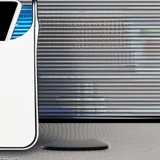 AI generated: Design an silver mobile stand that looks like Apple built 
