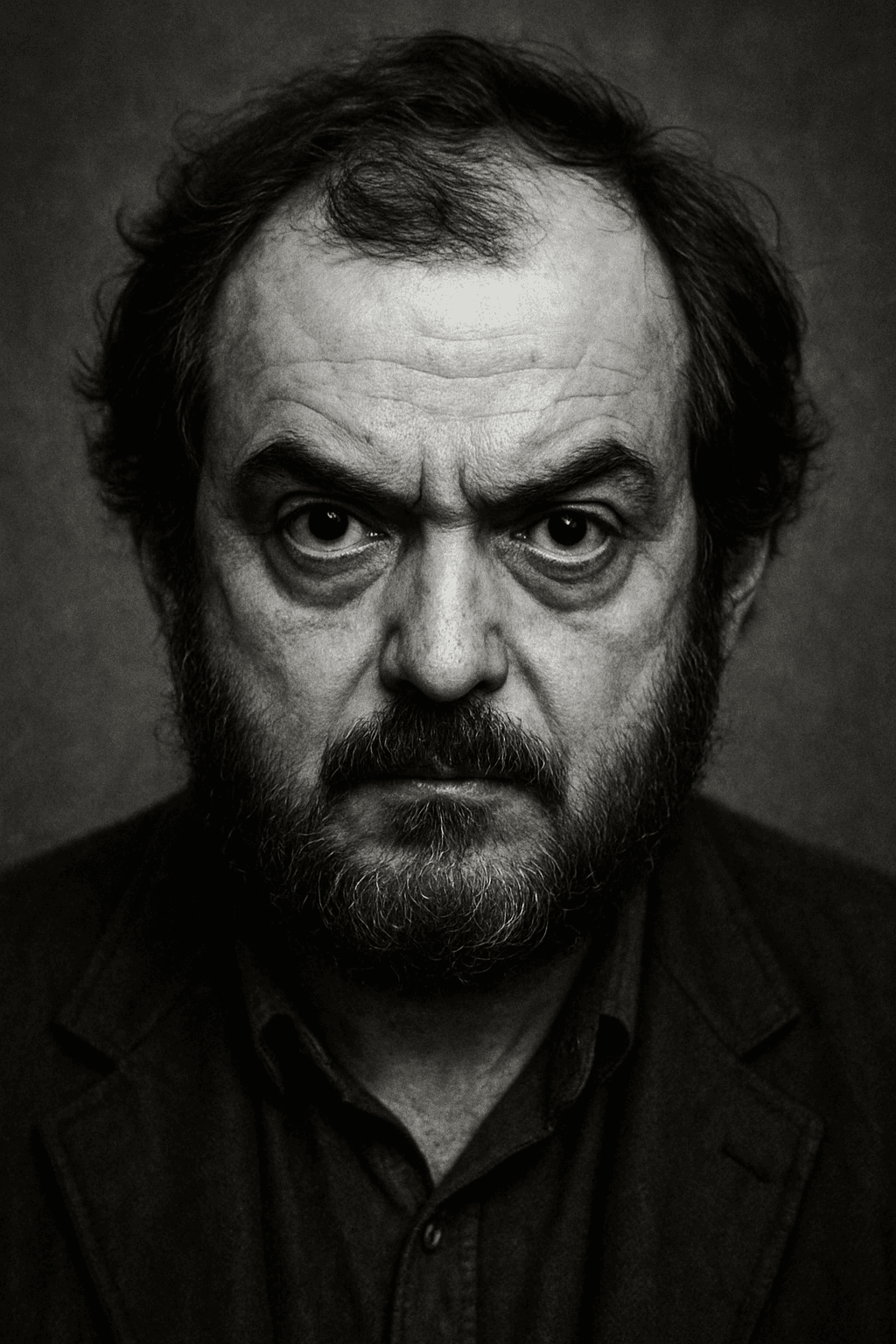 AI generated: Génère une illustration hyper détaillée et cinématique, en noir et blanc. Un portrait du légendaire ...