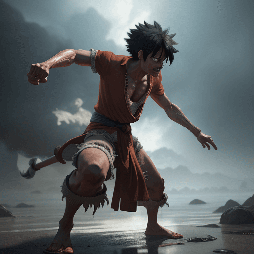 AI generated: Hyper realistic Legend character design, luffy, mist, photorealistic, octane render, unreal engine 5...