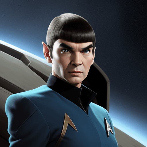 AI generated: A Vulcan in the Star Trek tradition