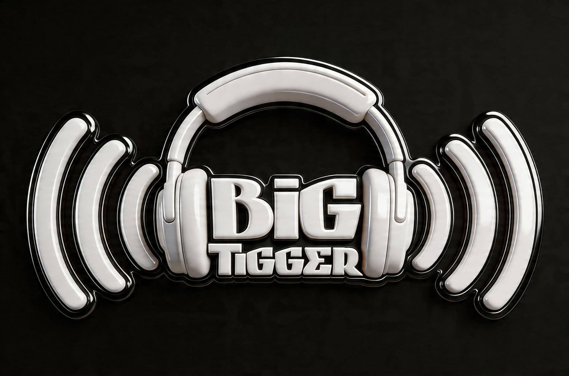 AI generated: 3D realistic version of the logo in the picture with a white bevel and the words are glossy shiny wi...