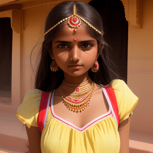 AI generated: a beautiful girl from Rajasthan