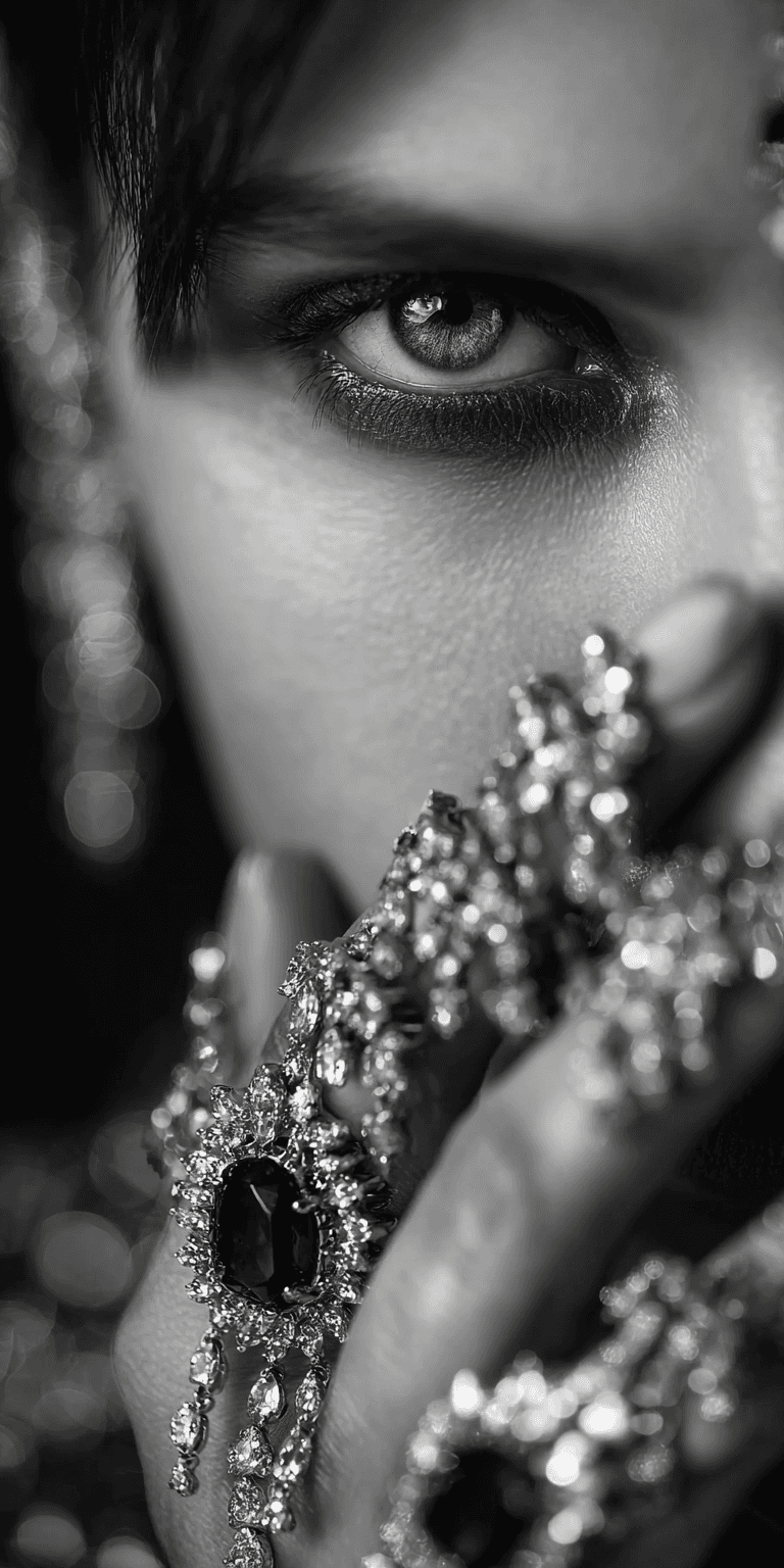 AI generated: Breathtakingly beautiful Indian woman, fashion photography, cover photo, black and white, female mod...