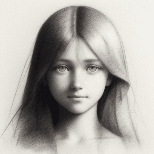 AI generated: simple pencil sketch by Odilon Redon, drawing, face only, beautiful eyes, a gorgeous woman, hint of ...