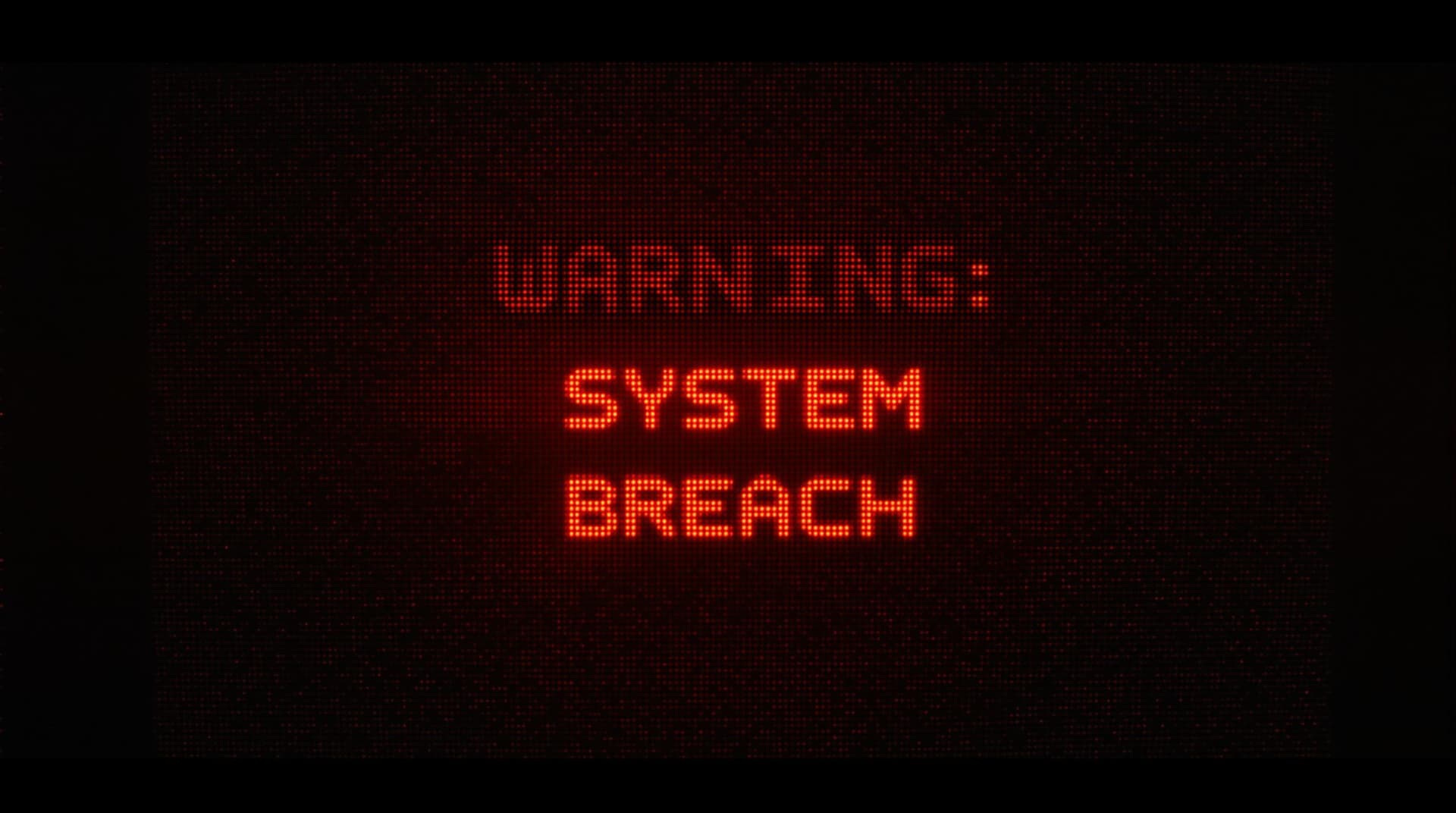 AI generated: Analog CRT TV screen with severe static distortion, 'WARNING: SYSTEM BREACH' in glowing red pixels f...