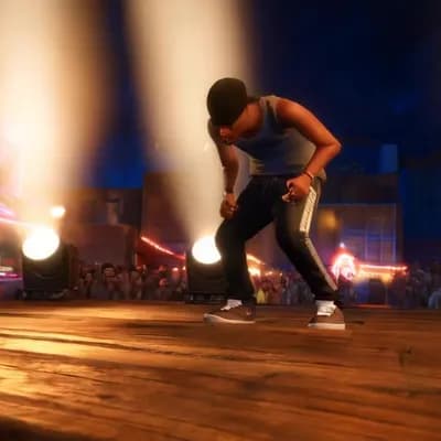 AI generated video: Create a high-impact, hyper-realistic PS4-style animation sequence of three rappers — Mic Fiend, Rhy...