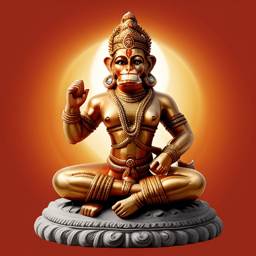 AI generated: create a statue of lord hanuman
