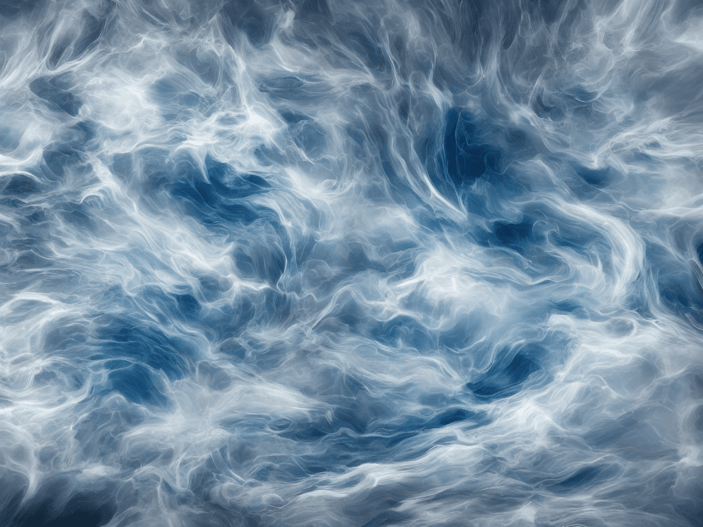 AI generated: an abstract of abstract blue abstract clouds, clouds, white texture in the background, swirling shap...