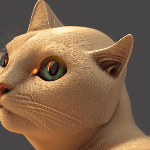 AI generated: goddess close-up Cat, octane render, 8k