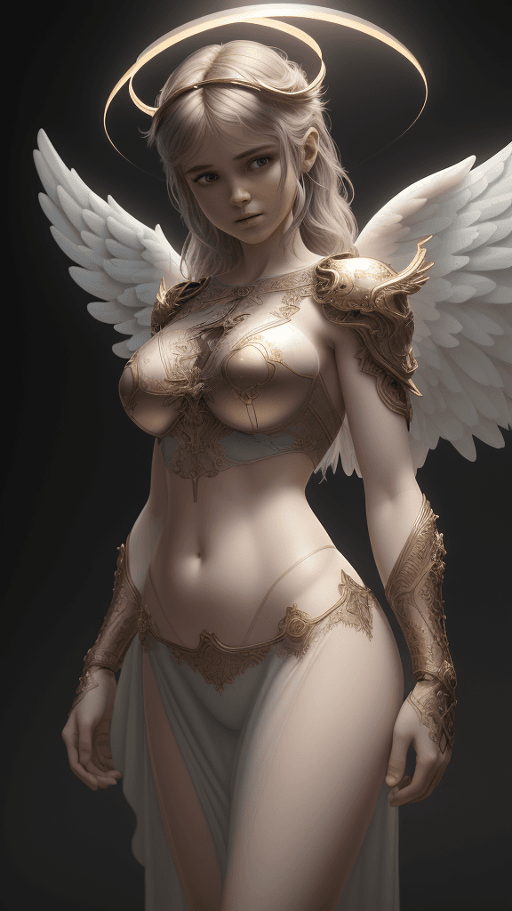 AI generated: sRGB 8k 16k Who said a angel has a halo, intricate artwork . octane render, trending on artstation, ...