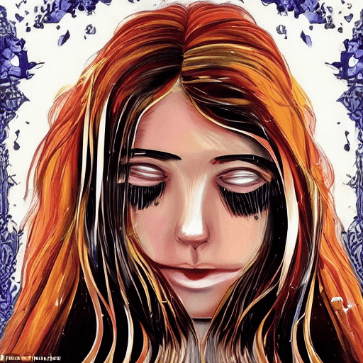 AI generated: Distort Reality: Use exaggerated, melting or elongated features, such as flowing hair or stretched e...