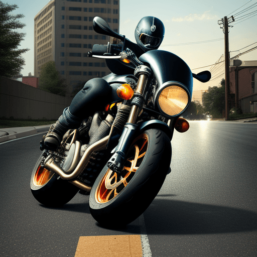 AI generated: Hyper realistic eye level 
A MOTO BIKE MONSTER  IN RESIDENTIAL AREA MKE A BURNOUT