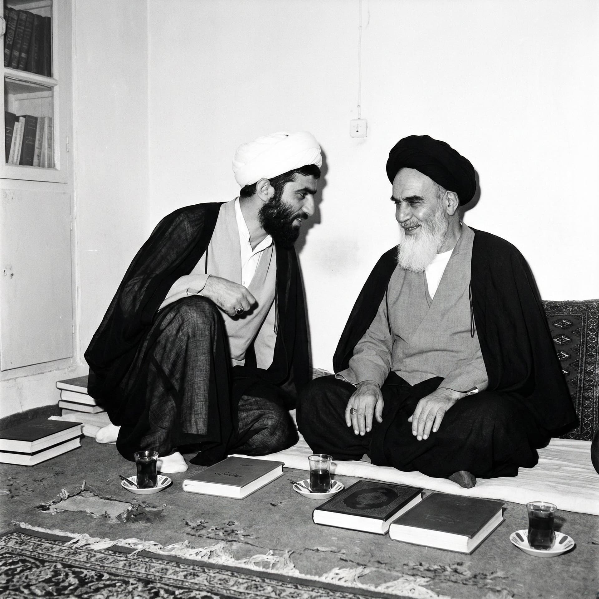 AI generated: خمنه ای کنار هاشم حداد