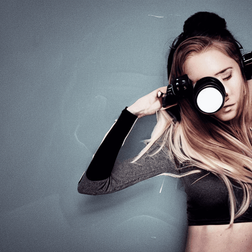 AI generated: high resolution photography electro music, dreamy, design magazine, cozy atmosphere
