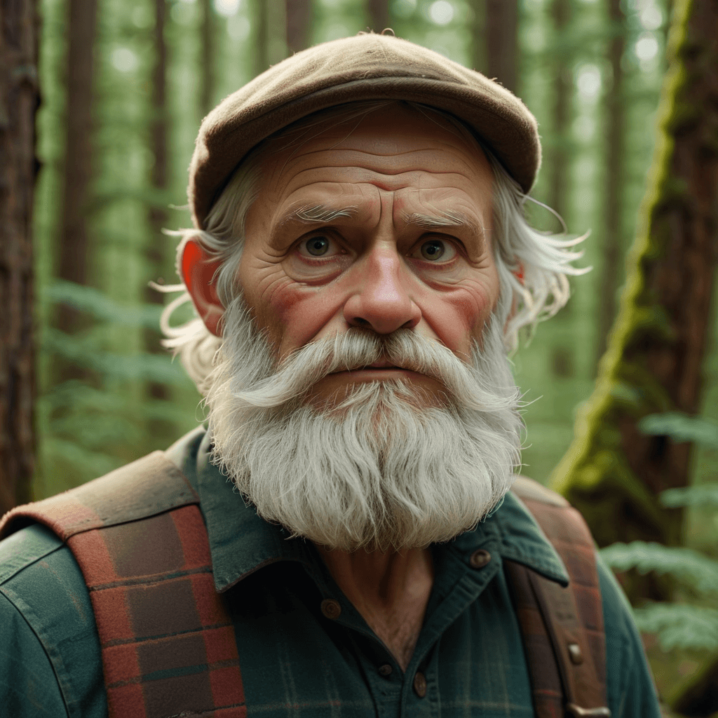 AI generated: old man lumberjack, in a forest --auto --s2