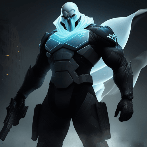 AI generated: Create an image featuring the character Ghost from Modern Warfare 2 in an imposing and larger-than-l...
