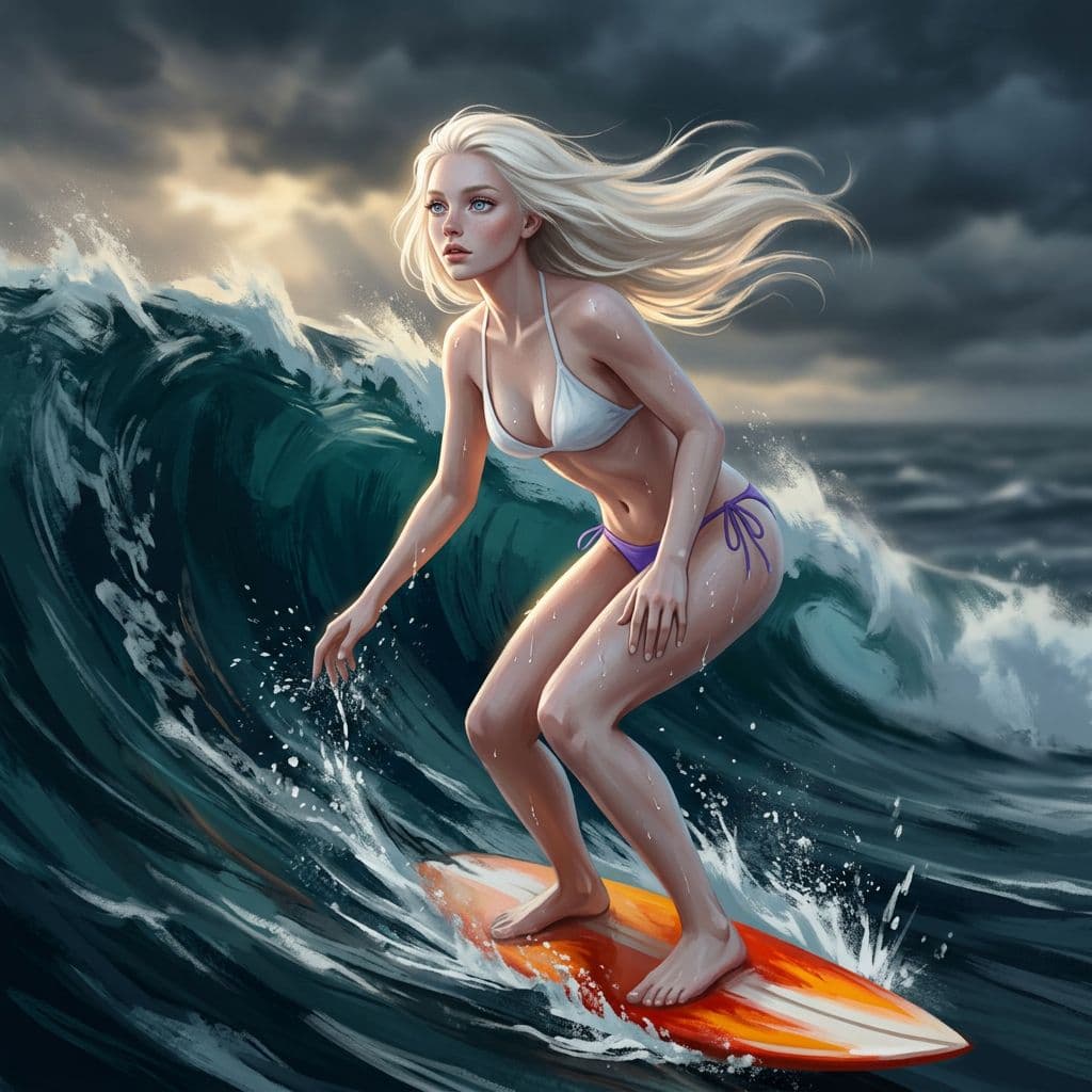 AI generated: Subject
A breathtaking 20-year-old pure Norwegian beauty, very fair cool-toned porcelain skin with ...