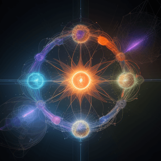 AI generated: The Abstract Energy Construct - An enigmatic being of radiant energy pathways, spanning a complex ne...